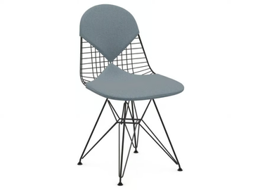 VITRA - WIRE CHAIR DKR 2 BASIC DARK - Steel chair with integrated cushion by In Stock - view 2